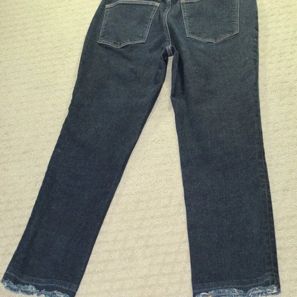 J. Crew Size 28 Essential Straight Raw Hem Dark Wash Blue Jeans